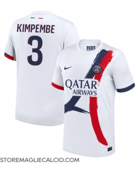Paris Saint-Germain Presnel Kimpembe #3 Maglia Gara Trasferta Repliche 2024-25 Maniche Corte